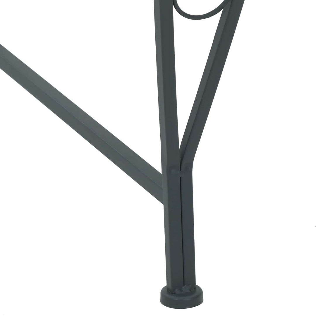 Træ Bænk 4-Antal sæder 160 x 80 x 89 cm Stål Sølvgrå halvrund