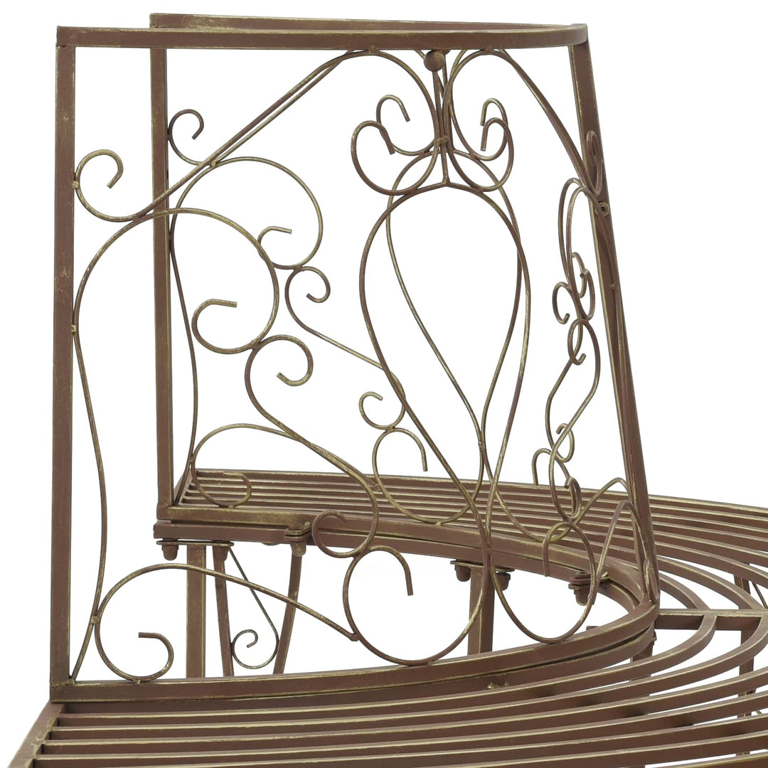 Træ Bænk 4-Antal sæder 160 x 80 x 89 cm Stål Antik Brun