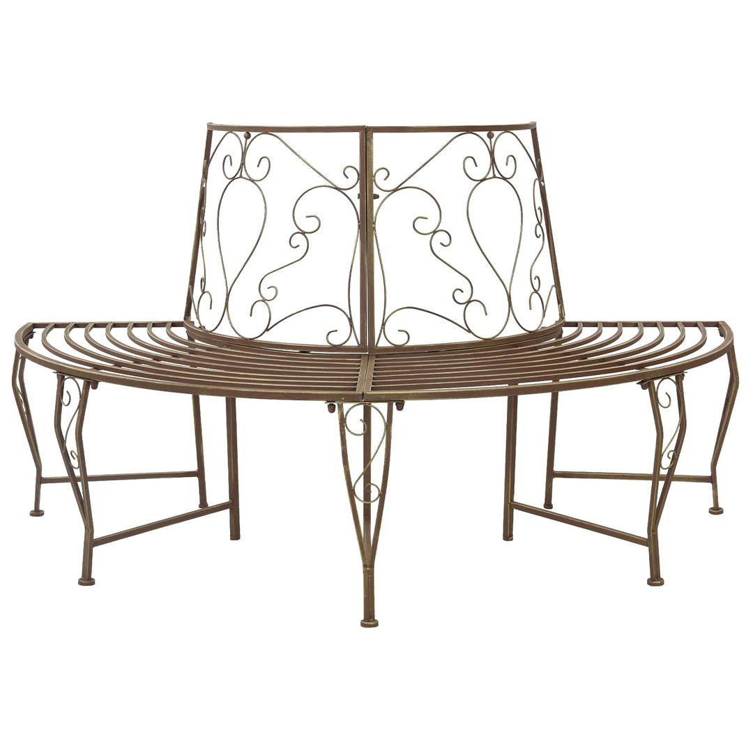 Træ Bænk 4-Antal sæder 160 x 80 x 89 cm Stål Antik Brun