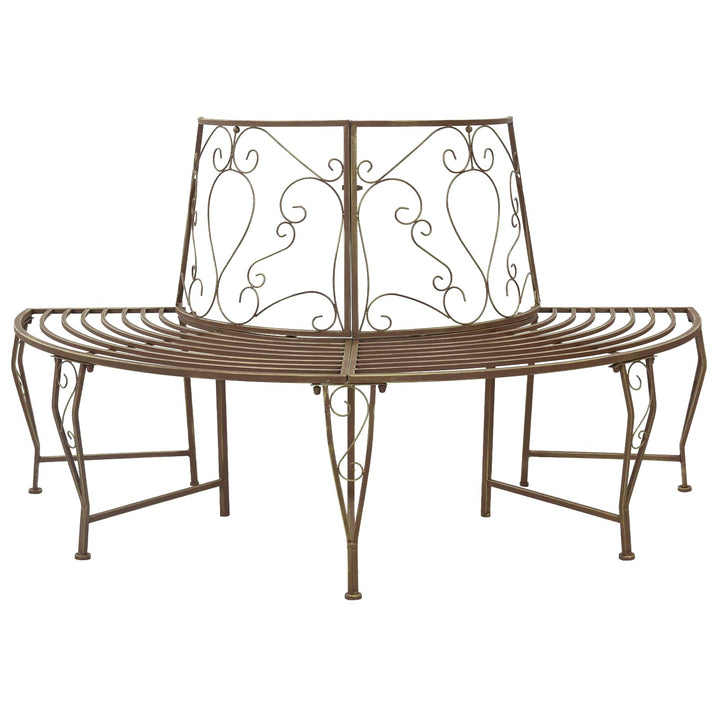 Træ Bænk 4-Antal sæder 160 x 80 x 89 cm Stål Antik Brun