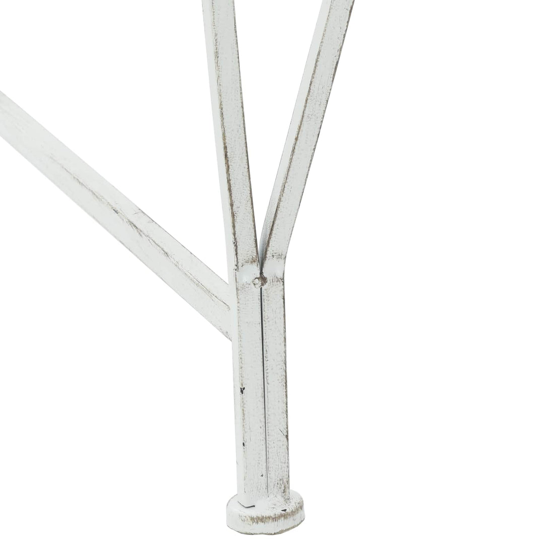 Træ Bænk 4-Antal sæder 160 x 80 x 89 cm Stål Antik hvid