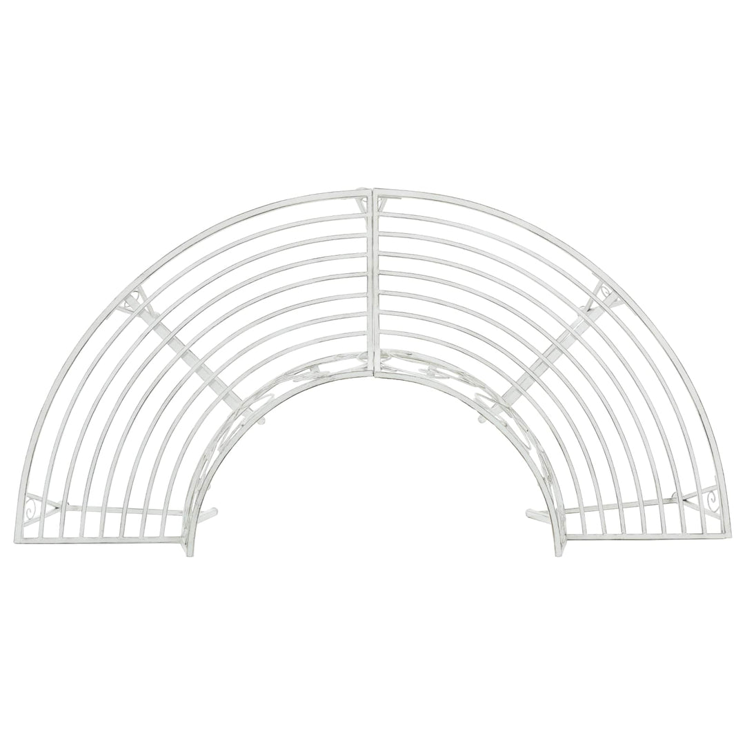 Træ Bænk 4-Antal sæder 160 x 80 x 89 cm Stål Antik hvid