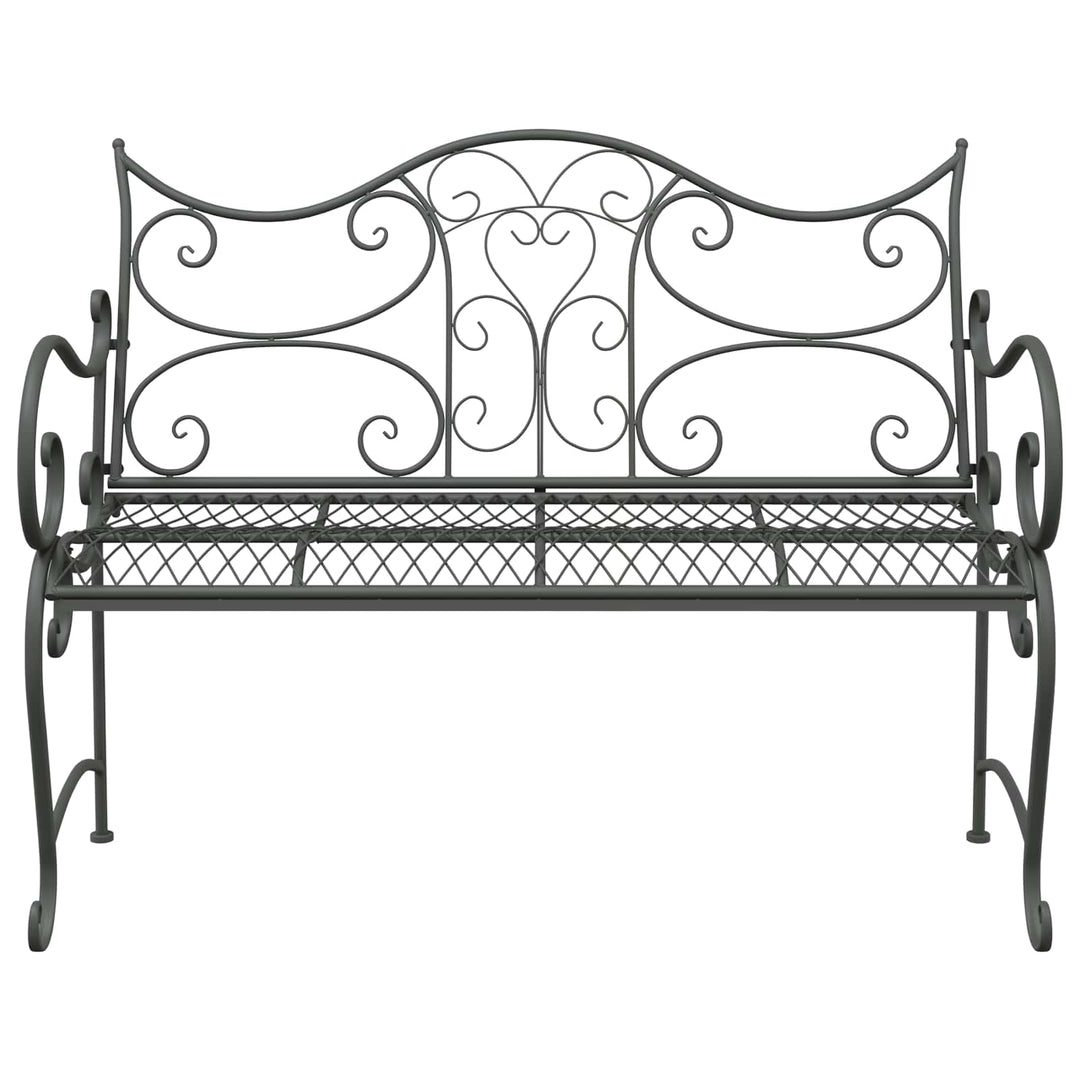 Havebænk 2-Antal sæder 114 x 56,5 x 90 cm Stål Sølvgrå