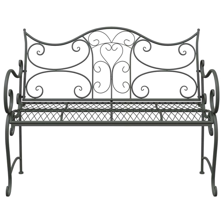 Havebænk 2-Antal sæder 114 x 56,5 x 90 cm Stål Sølvgrå