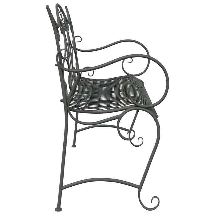 Havebænk 2-Antal sæder 114 x 56,5 x 90 cm Stål Sølvgrå