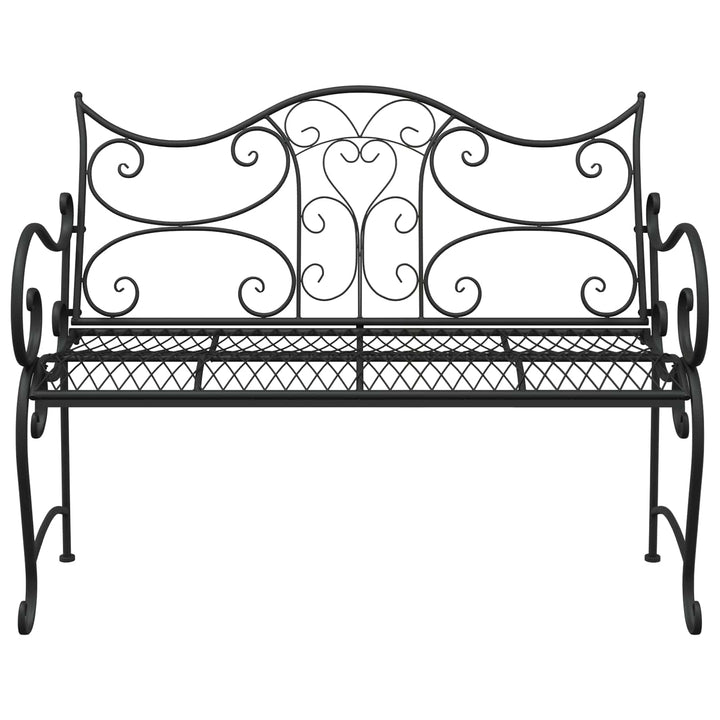Havebænk 2-Antal sæder 114 x 56,5 x 90 cm Stål Sort