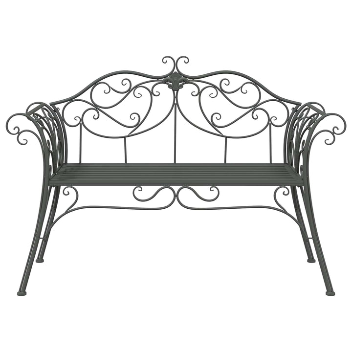 Havebænk 2-Antal sæder 130 x 47 x 90 cm Stål Sølvgrå