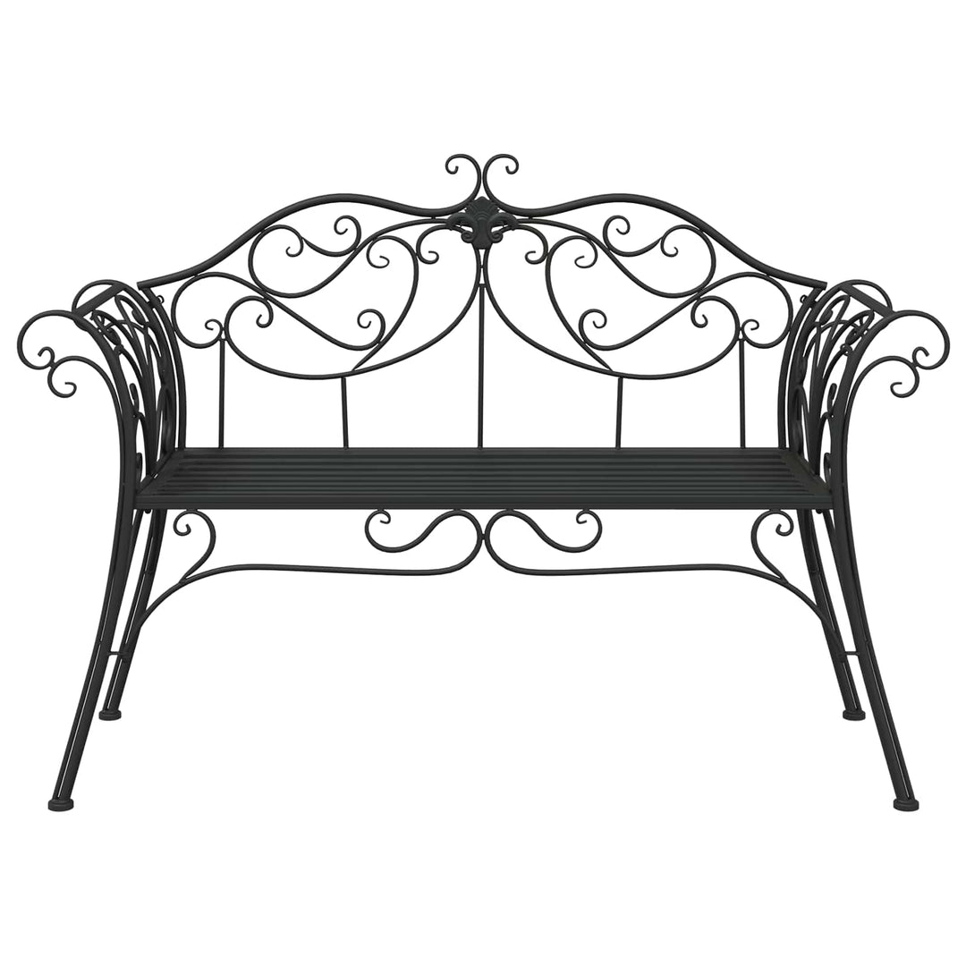 Havebænk 2-Antal sæder 130 x 47 x 90 cm Stål Sort