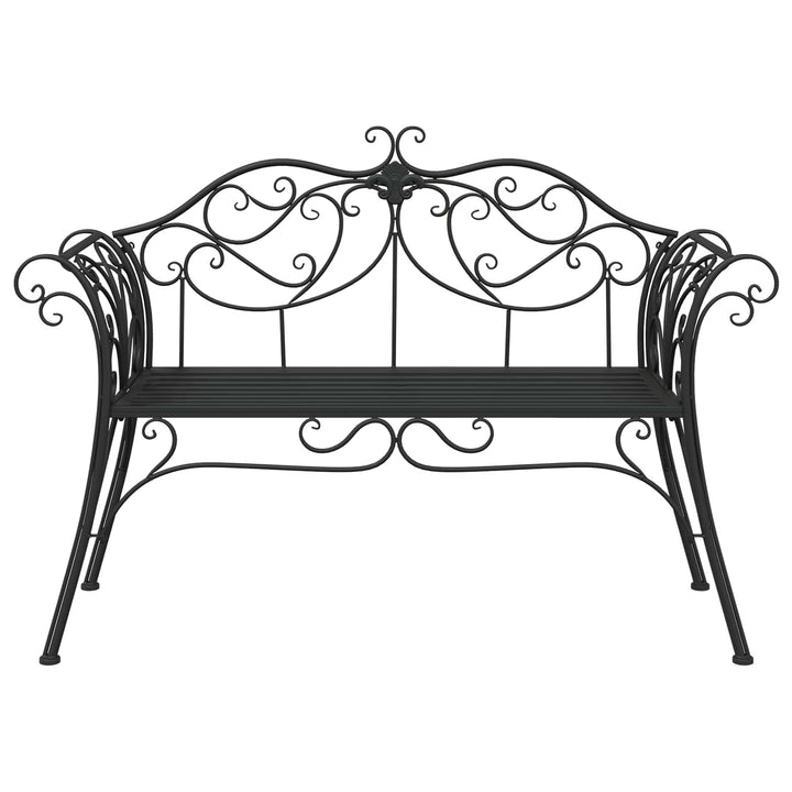 Havebænk 2-Antal sæder 130 x 47 x 90 cm Stål Sort