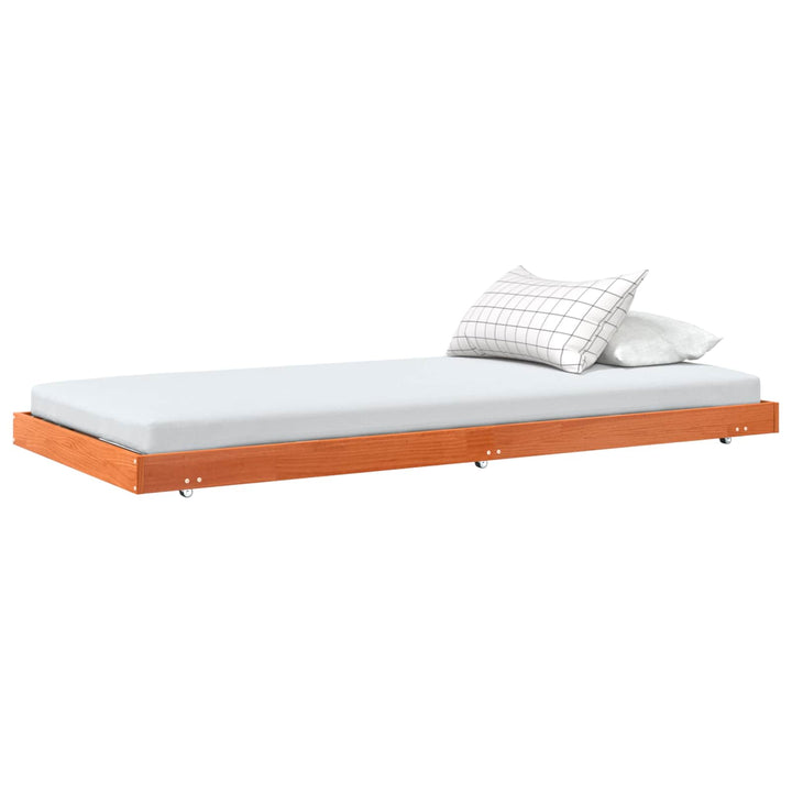 Sengestel Voks brun 90 x 200 cm Massiv fyrretræ