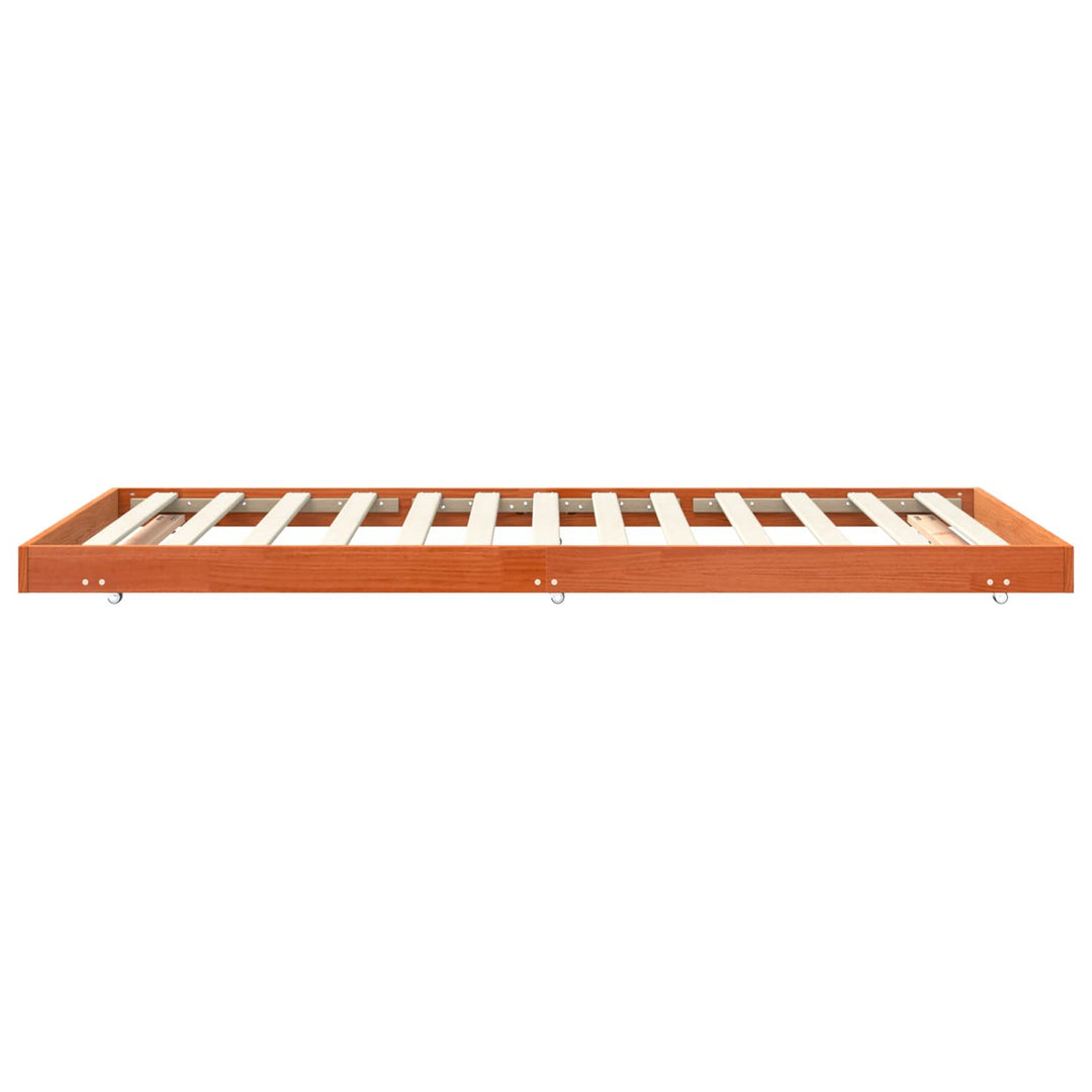 Sengestel Voks brun 90 x 200 cm Massiv fyrretræ