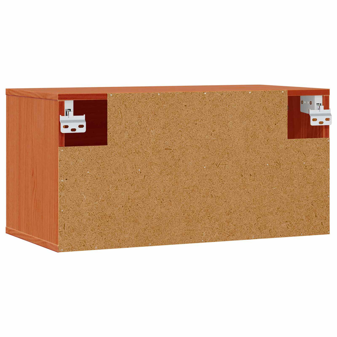 Vægskab med hylde Voks brun 60 x 30 x 30 cm Massiv fyrretræ