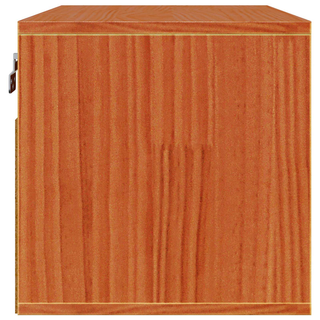 Vægskab med hylde Voks brun 60 x 30 x 30 cm Massiv fyrretræ