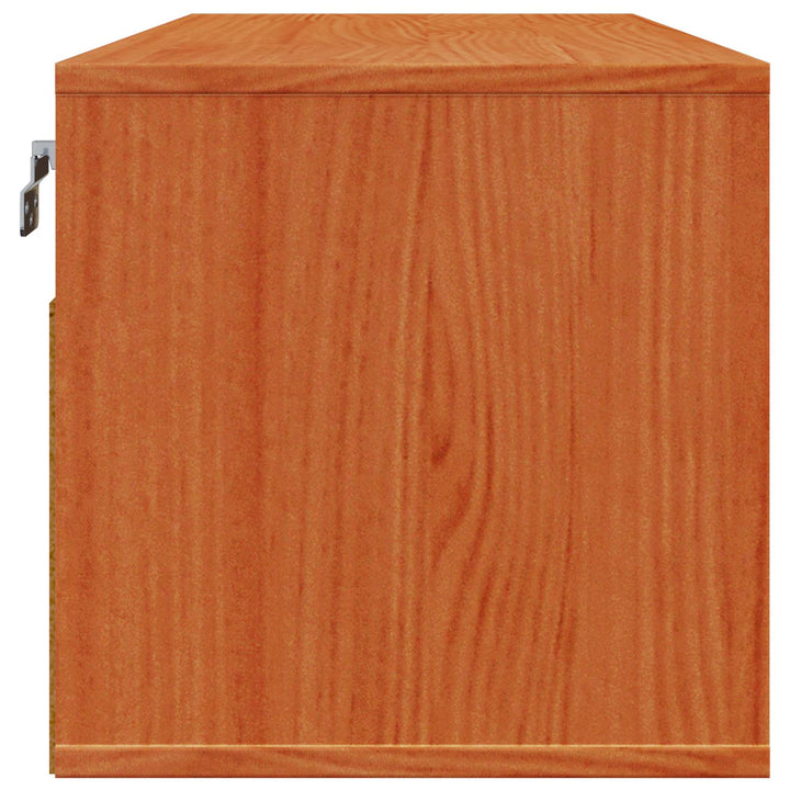 Vægskab med hylde Voks brun 80 x 30 x 30 cm Massiv fyrretræ