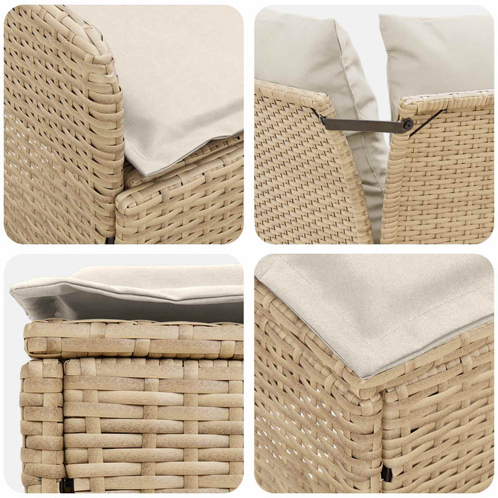 2 stk. Have Armstøtte Sofa med Hjørnesofa PE Rattan