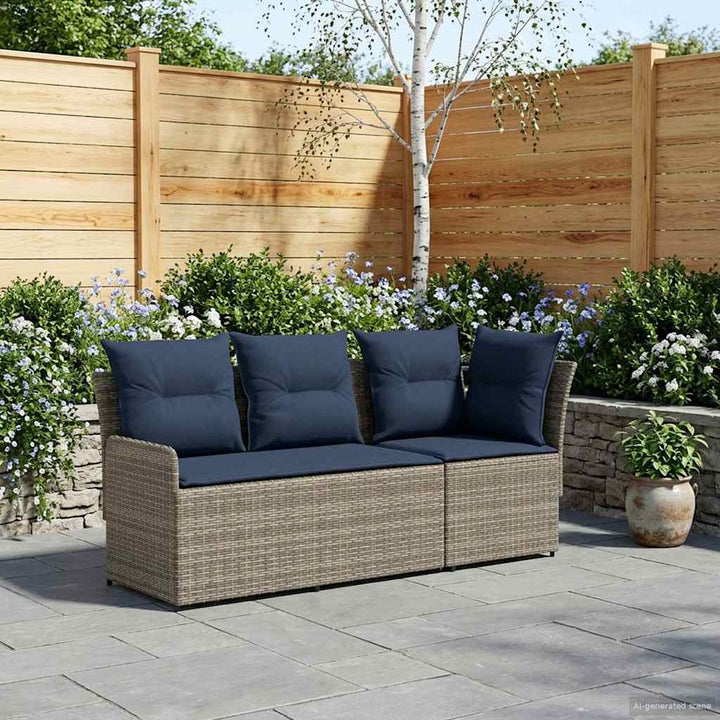 2 stk. Have Armstøtte Sofa med Hjørnesofa PE Rattan