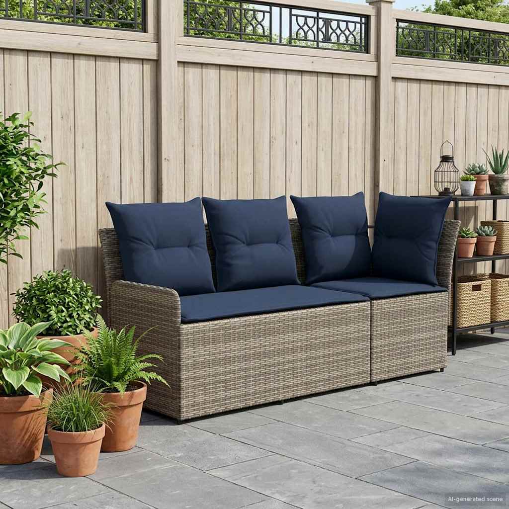 2 stk. Have Armstøtte Sofa med Hjørnesofa PE Rattan