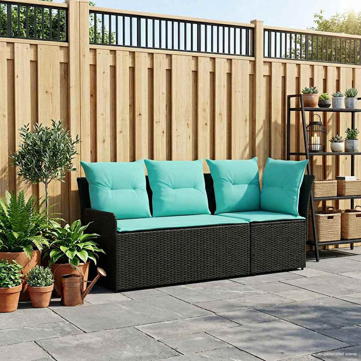 2 stk. Have Armstøtte Sofa med Hjørnesofa PE Rattan