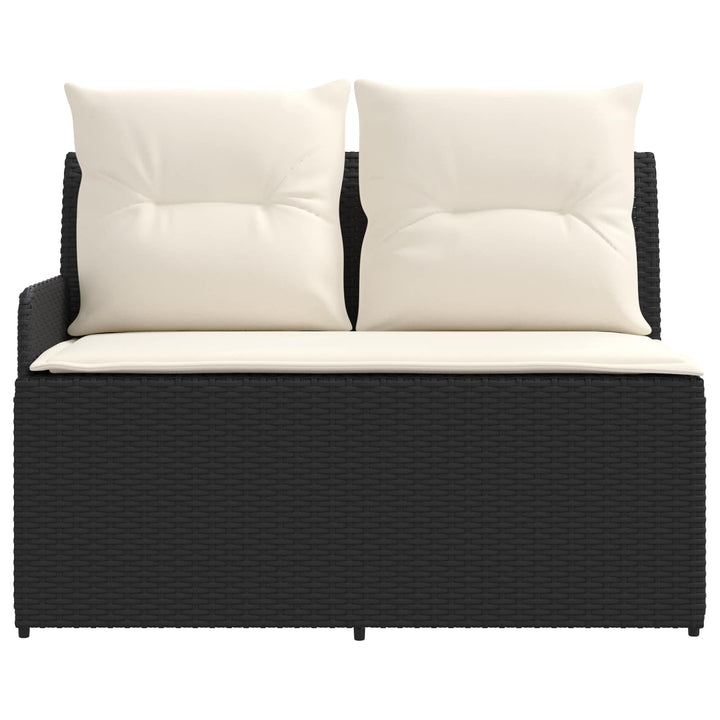 Havearmstøtte sofa med løftbart bord 2 Stk Sort og Cream