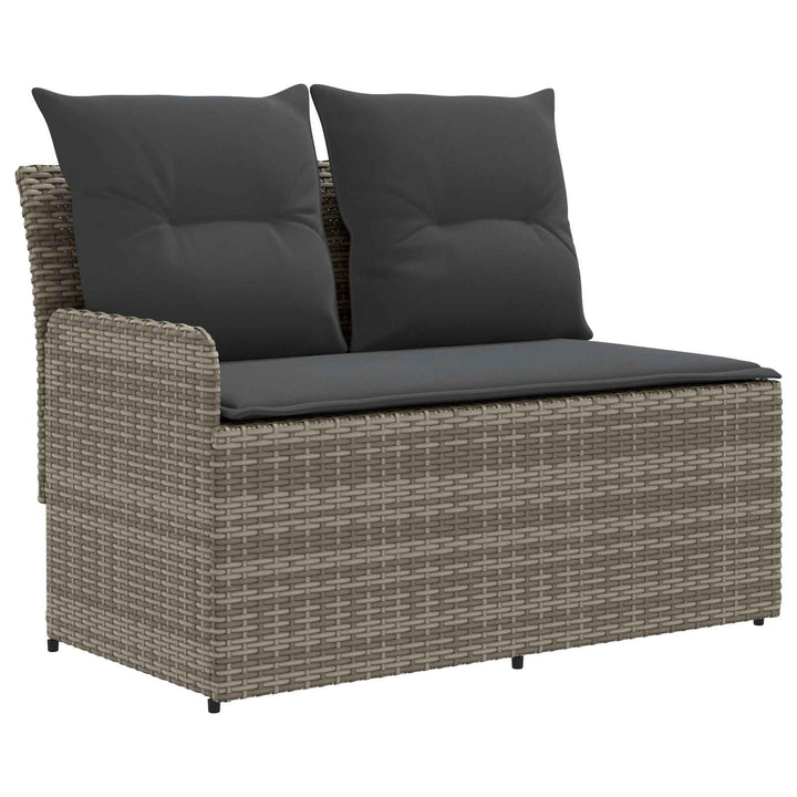 Havearmstøtte sofa med løftbart bord 2 Stk Grå og Mørkegrå