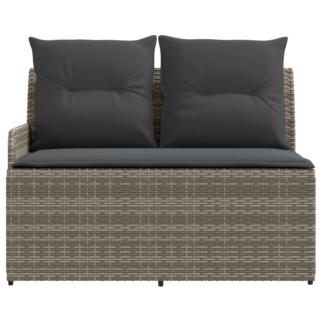Havearmstøtte sofa med løftbart bord 2 Stk Grå og Mørkegrå