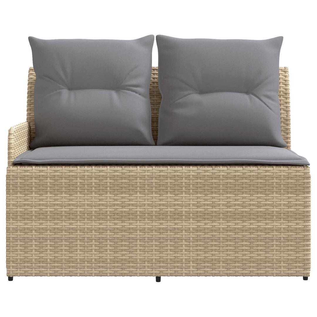 Havearmstøtte sofa med løftbart bord 2 Stk Beige og lys grå