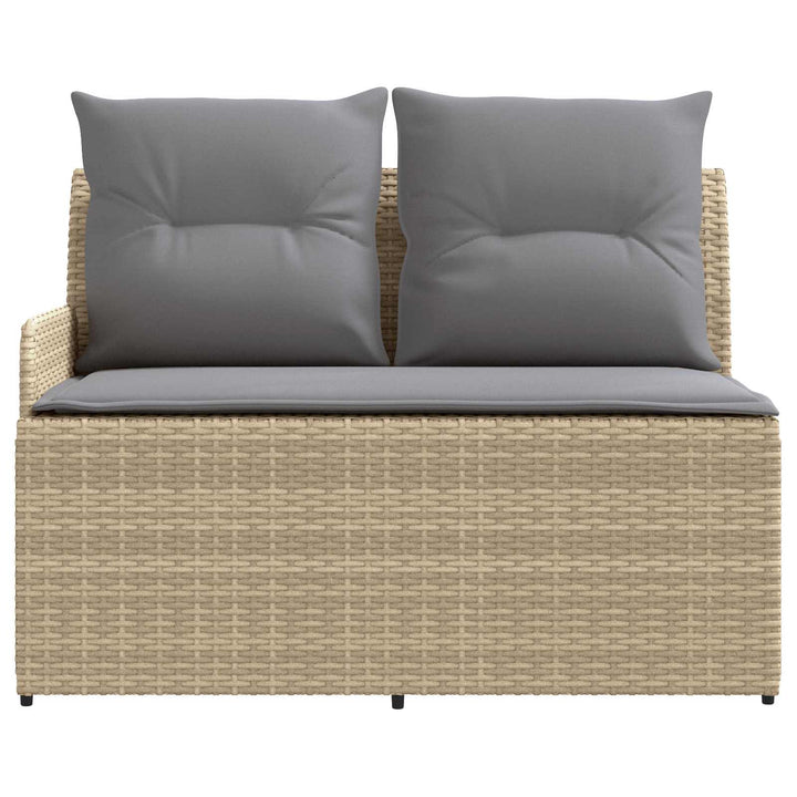 Havearmstøtte sofa med løftbart bord 2 Stk Beige og lys grå