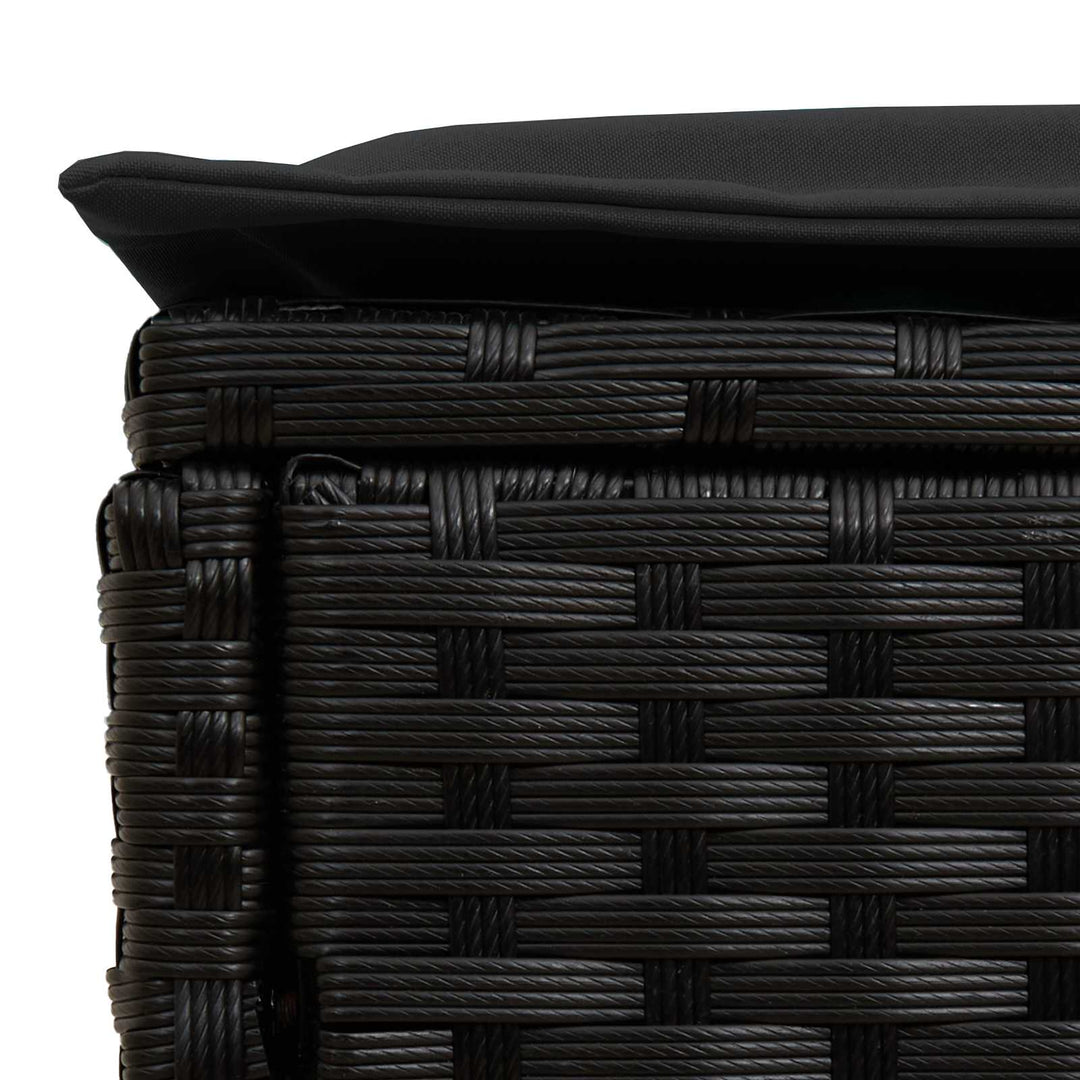 2 stk. Havepuf PE Rattan Sort
