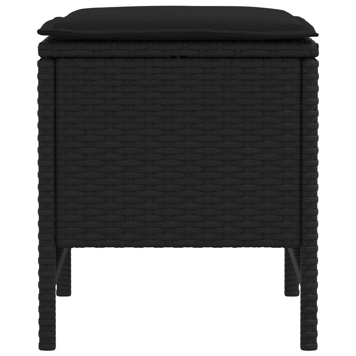 2 stk. Havepuf PE Rattan Sort