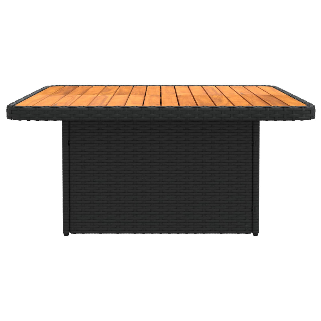 2 Stk Havemøbel Midtersofa Med Løftbart Bord polyrattan Sort