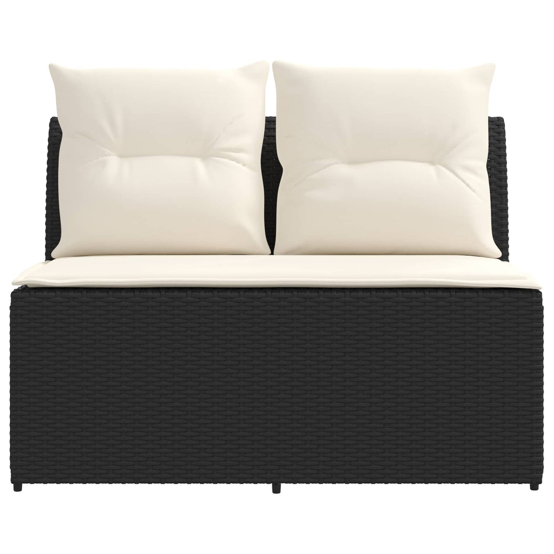 2 Stk Havemøbel Midtersofa Med Løftbart Bord polyrattan
