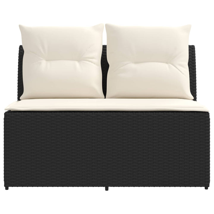 2 Stk Havemøbel Midtersofa Med Løftbart Bord polyrattan