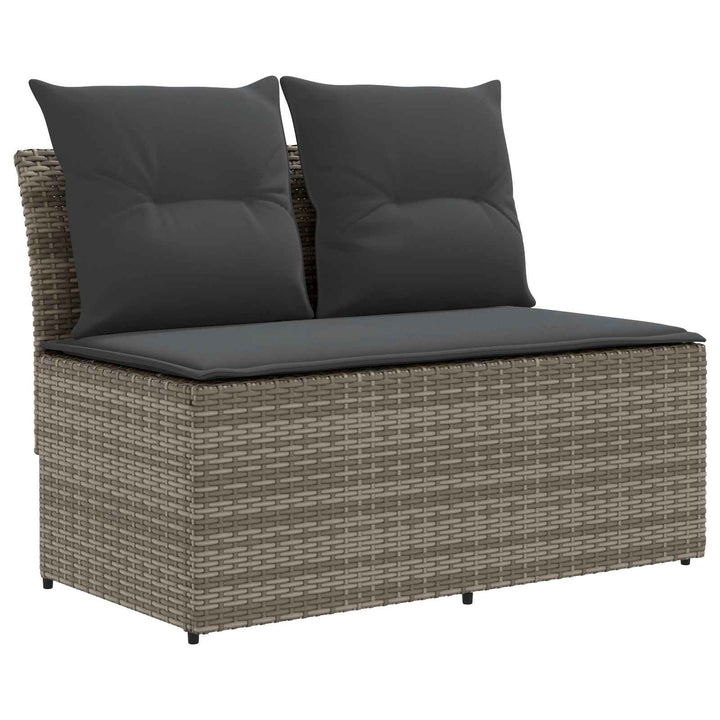 2 Stk Havemøbel Midtersofa Med Løftbart Bord polyrattan