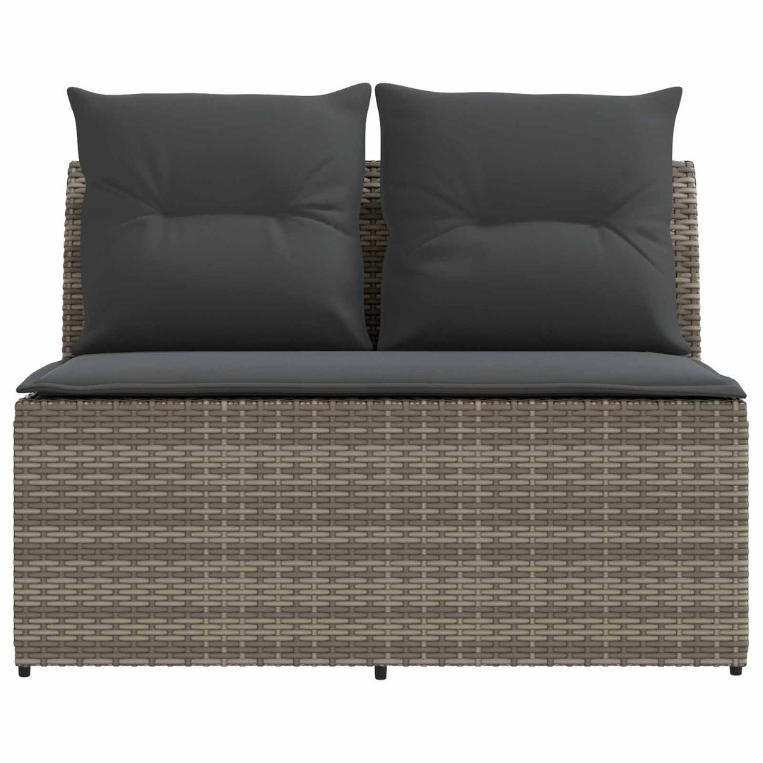 2 Stk Havemøbel Midtersofa Med Løftbart Bord polyrattan