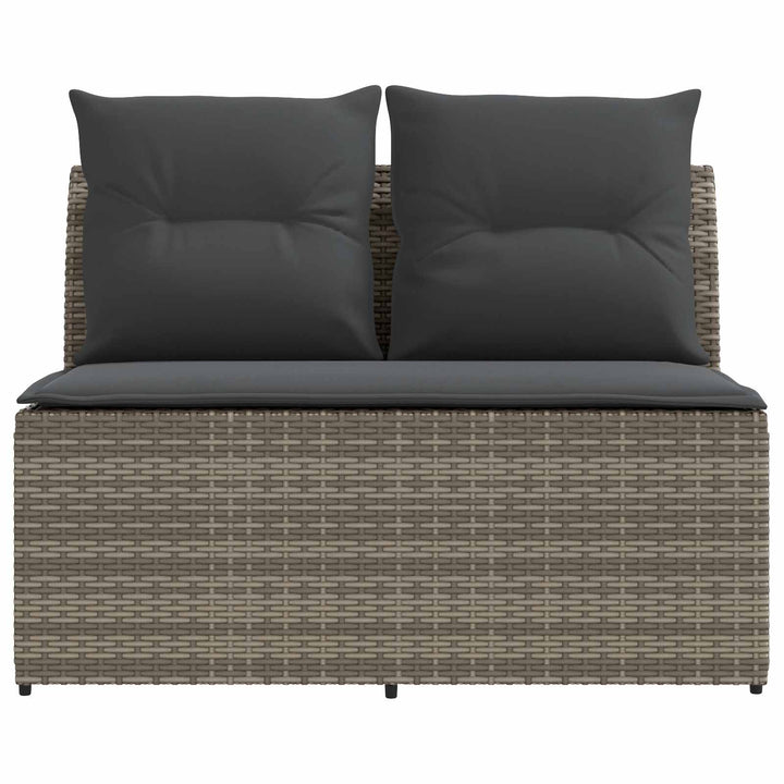 2 Stk Havemøbel Midtersofa Med Løftbart Bord polyrattan