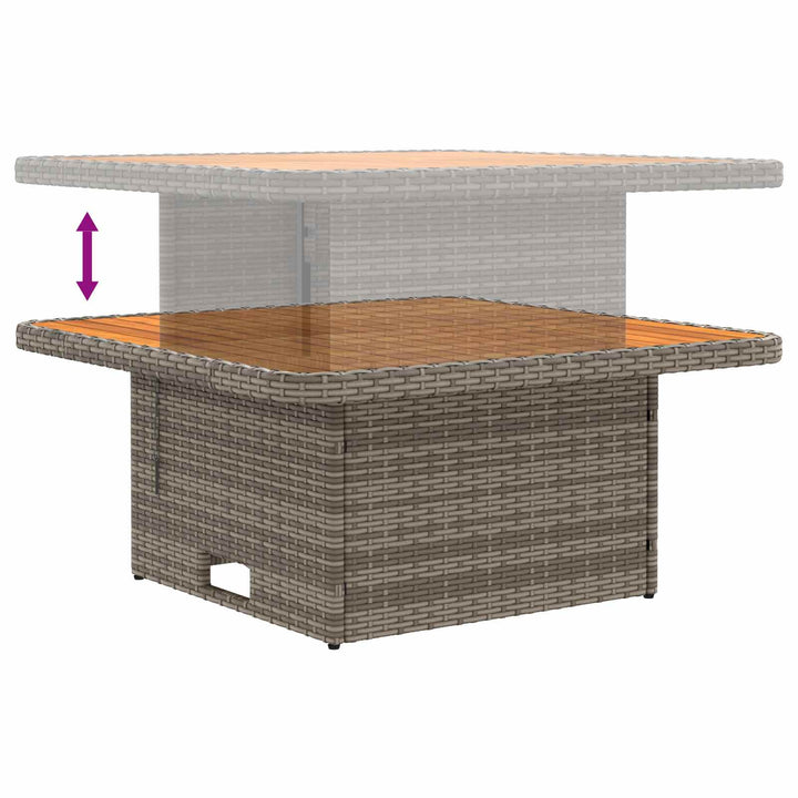 2 Stk Havemøbel Midtersofa Med Løftbart Bord polyrattan