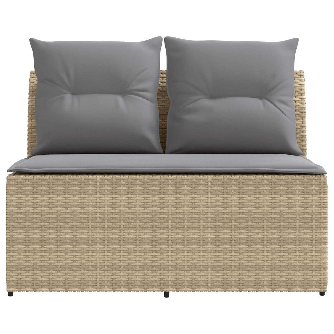2 Stk Havemøbel Midtersofa Med Løftbart Bord polyrattan
