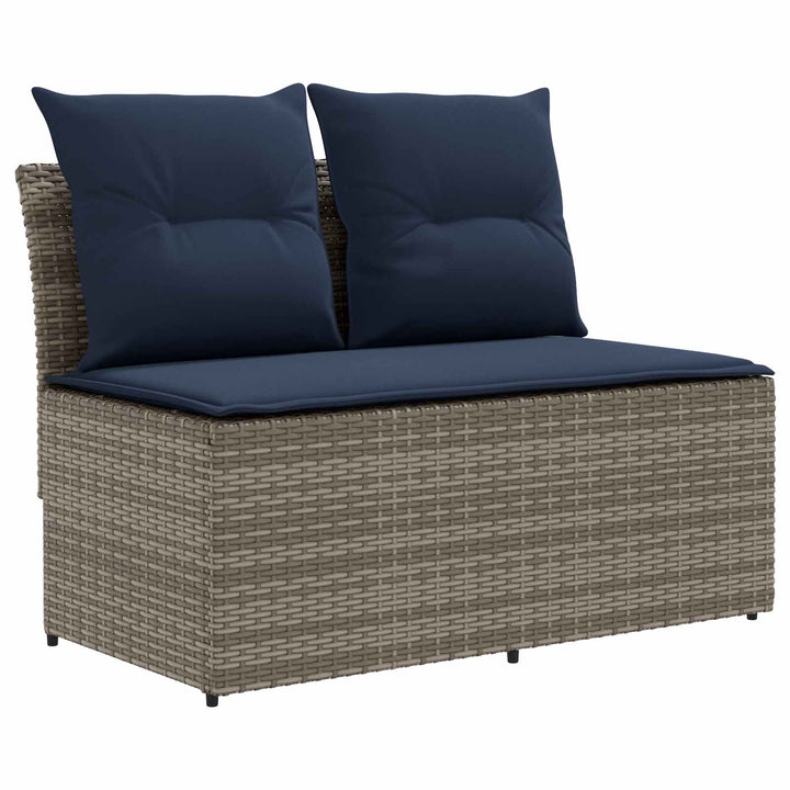 2 Stk Havemøbel Midtersofa Med Løftbart Bord polyrattan