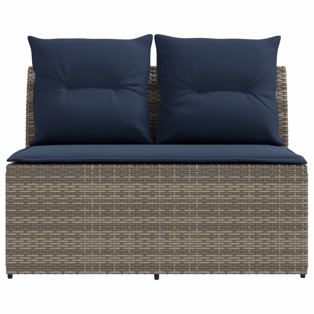 2 Stk Havemøbel Midtersofa Med Løftbart Bord polyrattan