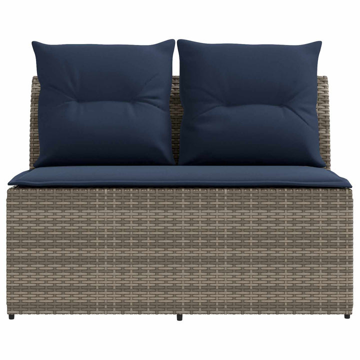 2 Stk Havemøbel Midtersofa Med Løftbart Bord polyrattan