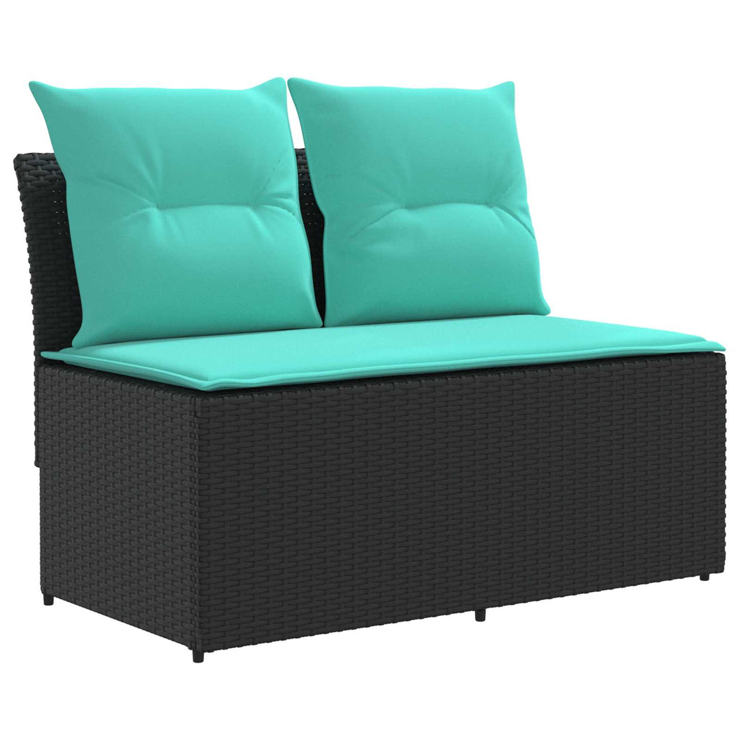2 Stk Havemøbel Midtersofa Med Løftbart Bord polyrattan