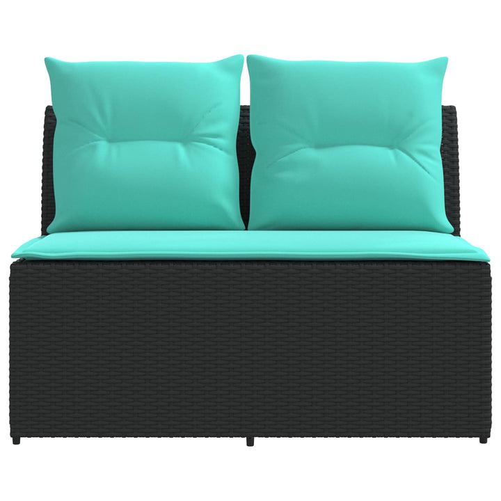 2 Stk Havemøbel Midtersofa Med Løftbart Bord polyrattan