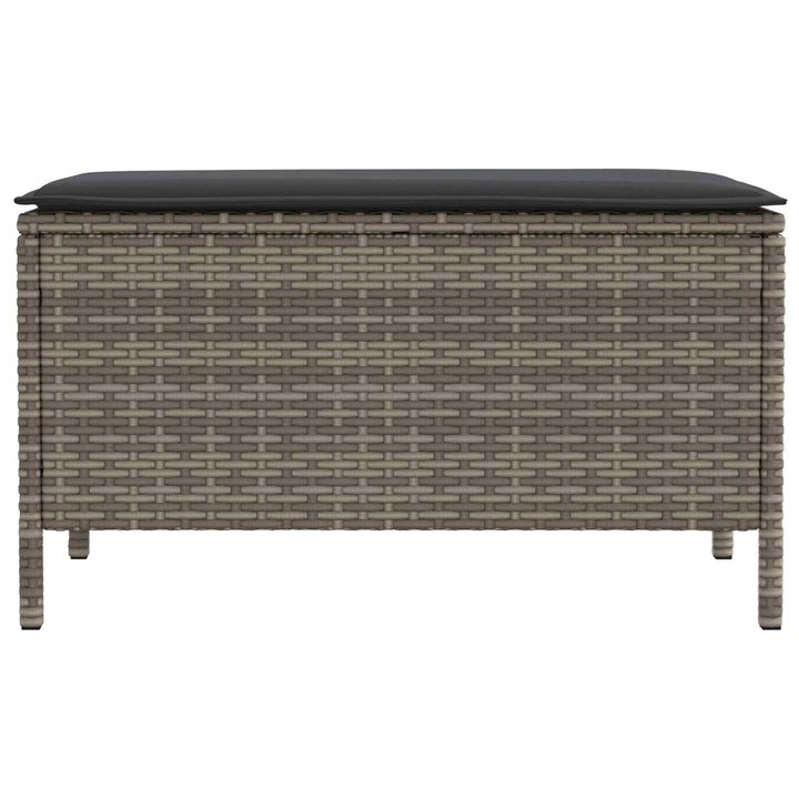 Havepuf med pude Grå og Mørkegrå 80 x 38 x 45 cm PE Rattan