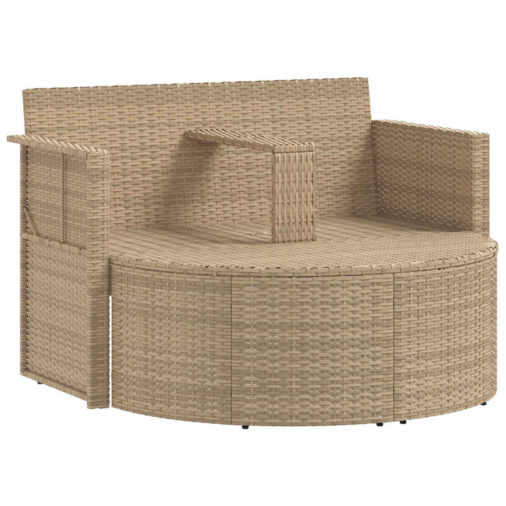 Havemøbelsofa 8 stk. polyrattan Beige og lys grå
