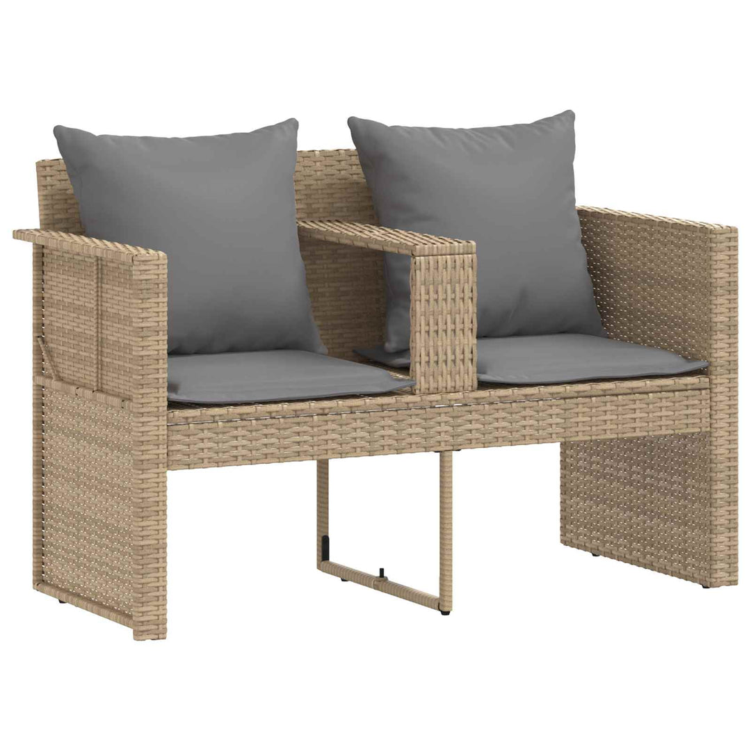 Havemøbelsofa 8 stk. polyrattan Beige og lys grå