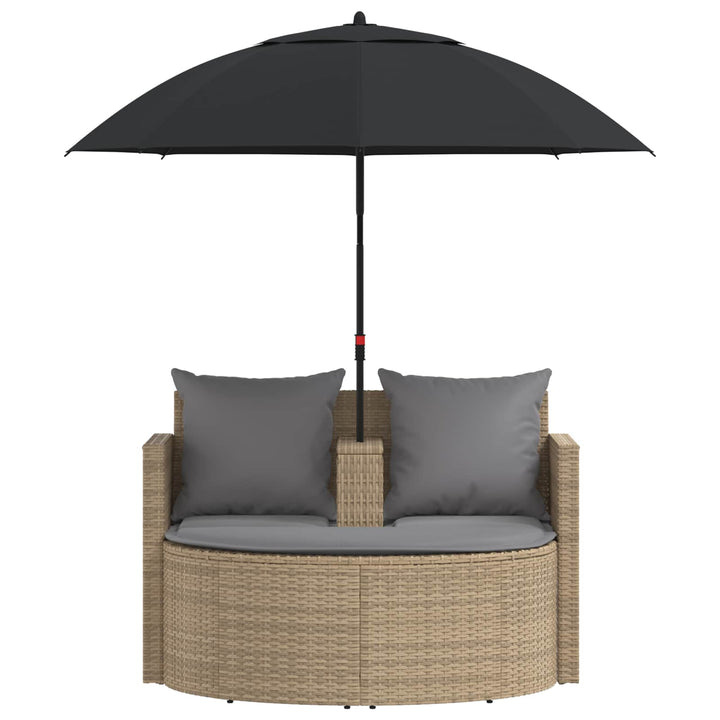 Havemøbelsofa 8 stk. polyrattan Beige og lys grå
