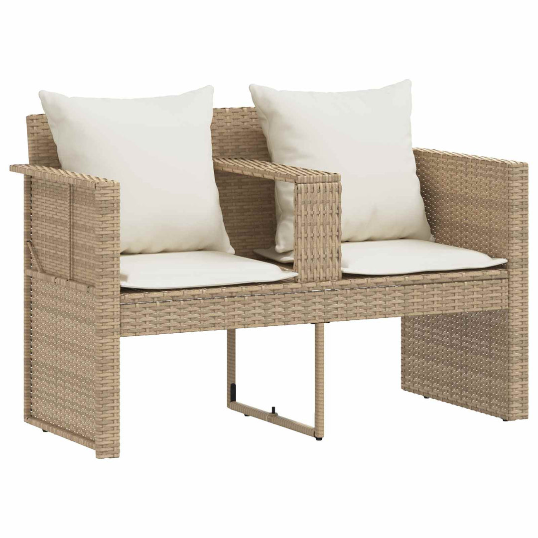 Havemøbelsofa 8 stk. polyrattan Beige og cremehvid