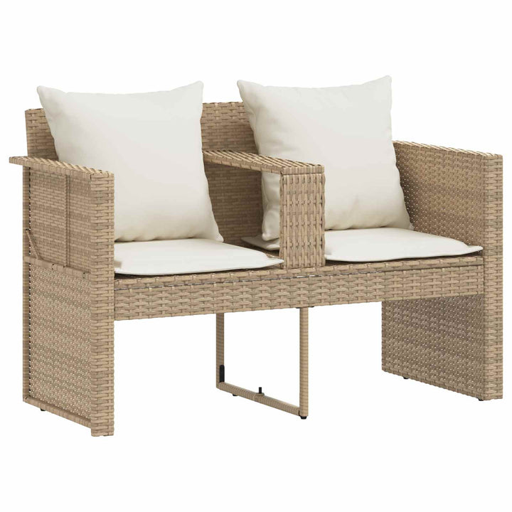 Havemøbelsofa 8 stk. polyrattan Beige og cremehvid