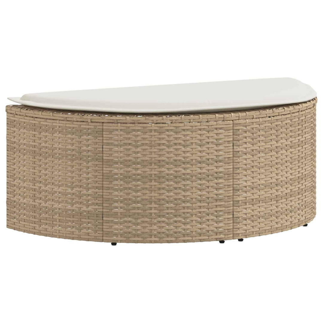 Havemøbelsofa 8 stk. polyrattan Beige og cremehvid