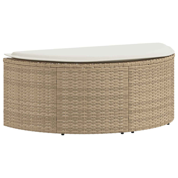 Havemøbelsofa 8 stk. polyrattan Beige og cremehvid